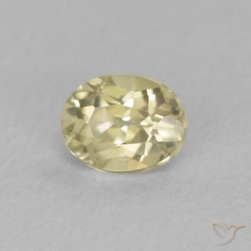 0.40 ct Yellow Color-Change Diaspore Stone, Natural Color-Change Diaspore in Oval Facet Shape for Sale