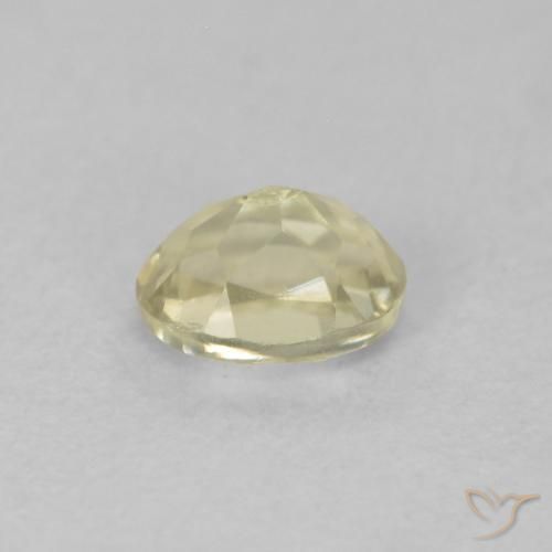 Color-Change Diaspore Gemstone in 4.7 x 3.8 mm Size for Sale, Color-Change Diaspore Stone in Light Yellow Color