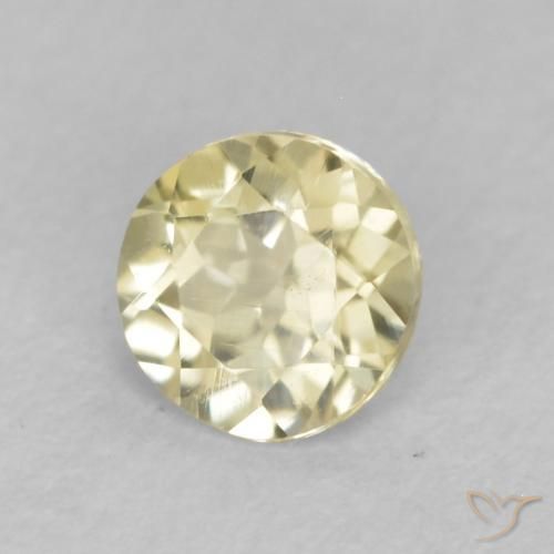 0.31 ct Yellow Color-Change Diaspore Stone, Natural Color-Change Diaspore in Round Facet Shape for Sale