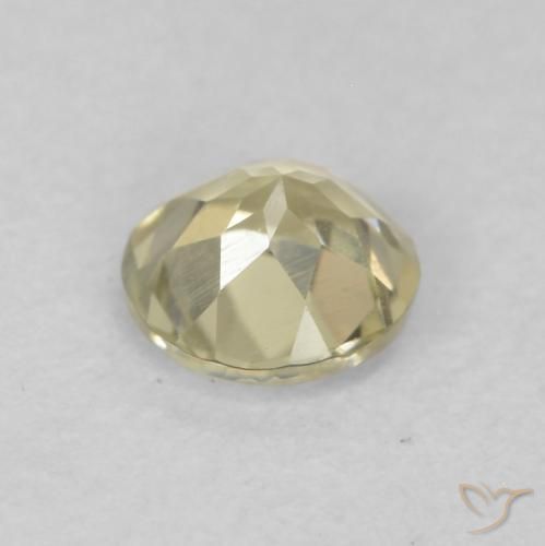 Color-Change Diaspore Gemstone in 4.2 mm Size for Sale, Color-Change Diaspore Stone in Light Yellow Color