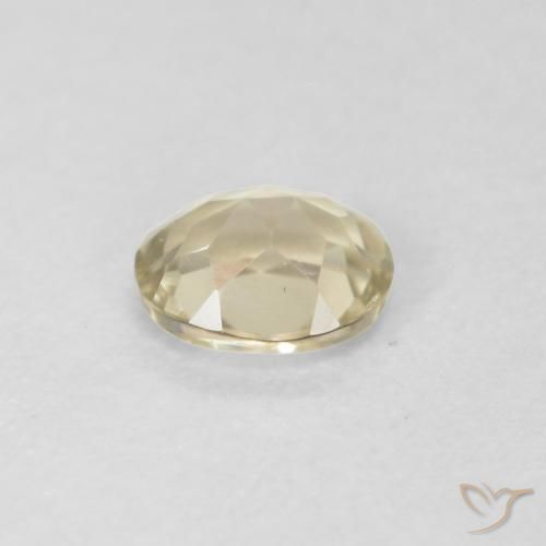 Color-Change Diaspore Gemstone in 4.5 x 4 mm Size for Sale, Color-Change Diaspore Stone in Light Yellow Color