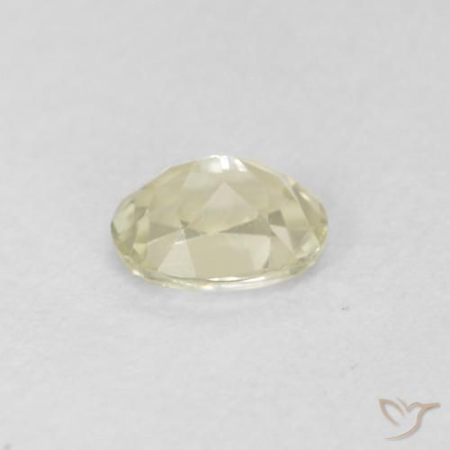 Color-Change Diaspore Gemstone in 4.6 x 3.7 mm Size for Sale, Color-Change Diaspore Stone in Very Light Yellow Color