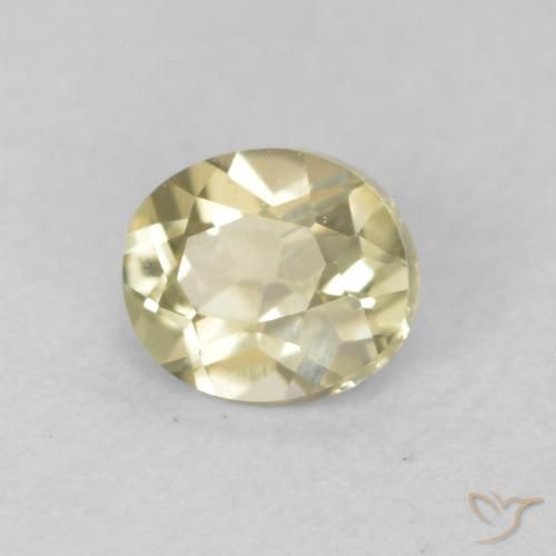0.34 ct Yellow Color-Change Diaspore Stone, Natural Color-Change Diaspore in Oval Facet Shape for Sale