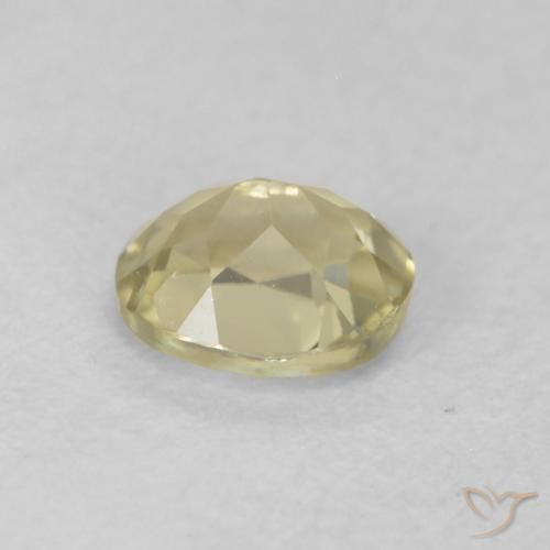 Color-Change Diaspore Gemstone in 4.5 x 3.9 mm Size for Sale, Color-Change Diaspore Stone in Light Yellow Color
