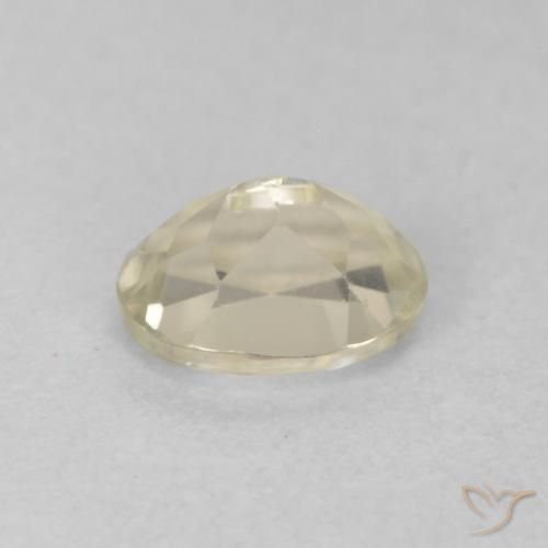 Color-Change Diaspore Gemstone in 5.5 x 4.2 mm Size for Sale, Color-Change Diaspore Stone in Mellow Yellow Color