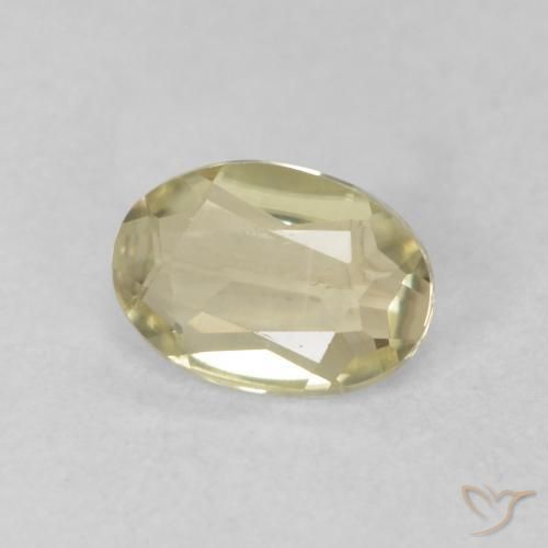 0.36 ct Yellow Color-Change Diaspore Stone, Natural Color-Change Diaspore in Oval Facet Shape for Sale