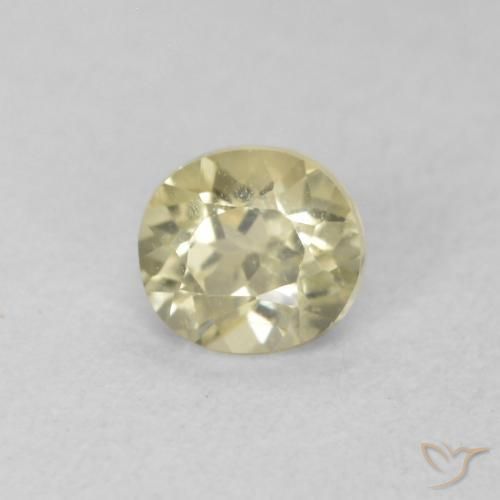 0.39 ct Yellow Color-Change Diaspore Stone, Natural Color-Change Diaspore in Oval Facet Shape for Sale