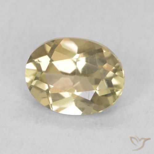 0.66 ct Yellow Color-Change Diaspore Stone, Natural Color-Change Diaspore in Oval Facet Shape for Sale