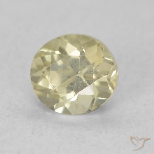 0.49 ct Yellow Color-Change Diaspore Stone, Natural Color-Change Diaspore in Oval Facet Shape for Sale