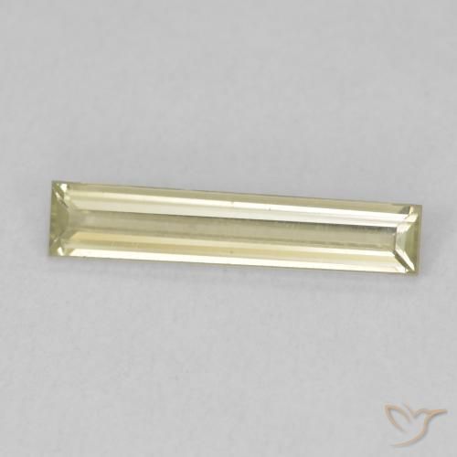 0.84 ct Yellow Color-Change Diaspore Stone, Natural Color-Change Diaspore in Baguette Facet Shape for Sale