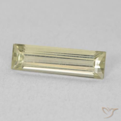 0.58 ct Yellow Color-Change Diaspore Stone, Natural Color-Change Diaspore in Baguette Facet Shape for Sale