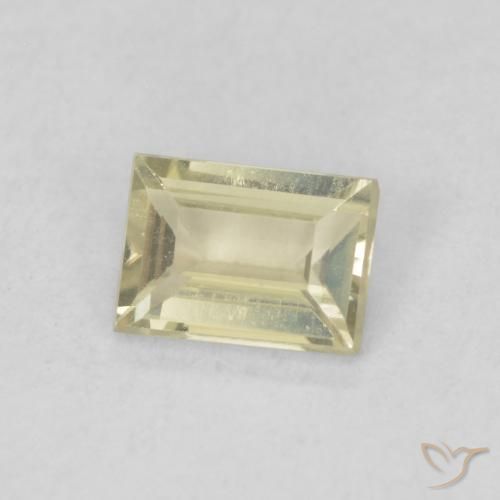 0.46 ct Yellow Color-Change Diaspore Stone, Natural Color-Change Diaspore in Baguette Facet Shape for Sale