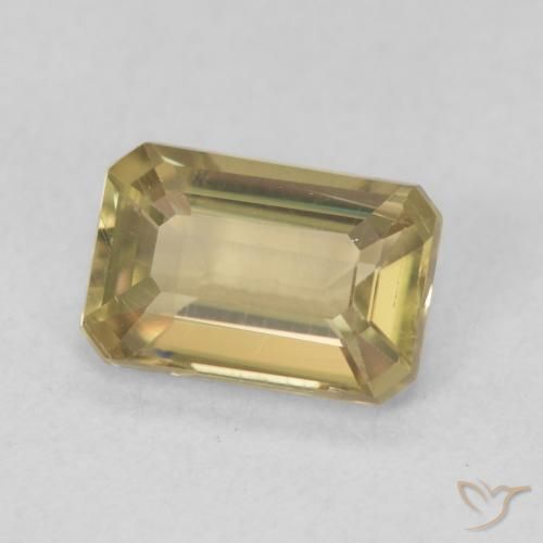 1.14 ct Yellow Color-Change Diaspore Stone, Natural Color-Change Diaspore in Octagon Step Cut Shape for Sale