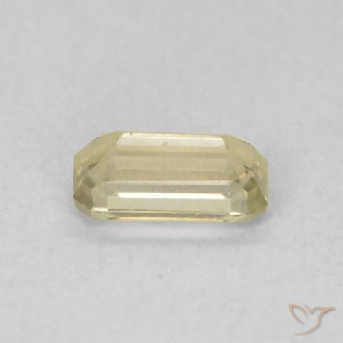 Color-Change Diaspore Gemstone in 5.9 x 3.1 mm Size for Sale, Color-Change Diaspore Stone in Light Yellow Color