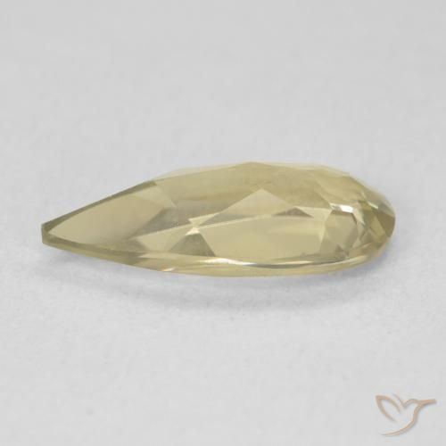Color-Change Diaspore Gemstone in 12.3 x 5.8 mm Size for Sale, Color-Change Diaspore Stone in Pale Yellow Color