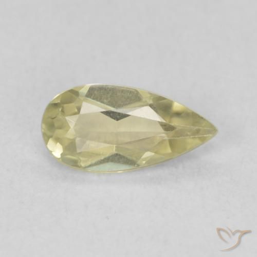 0.55 ct Yellow Color-Change Diaspore Stone, Natural Color-Change Diaspore in Pear Facet Shape for Sale