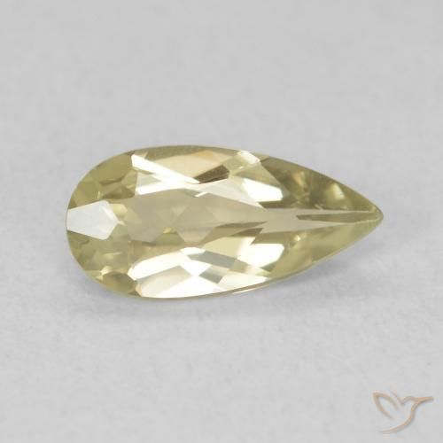 0.70 ct Yellow Color-Change Diaspore Stone, Natural Color-Change Diaspore in Pear Facet Shape for Sale