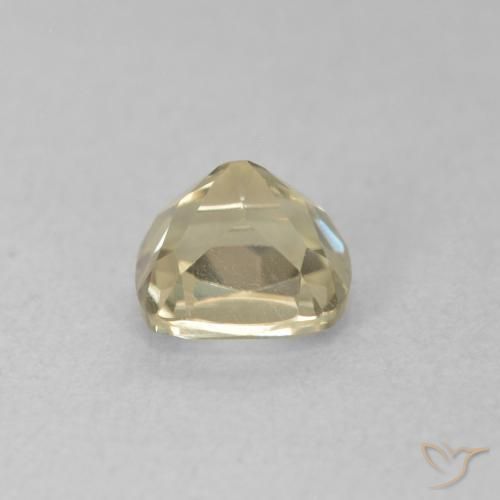 Color-Change Diaspore Gemstone in 4.9 x 4.4 mm Size for Sale, Color-Change Diaspore Stone in Light Yellow Color