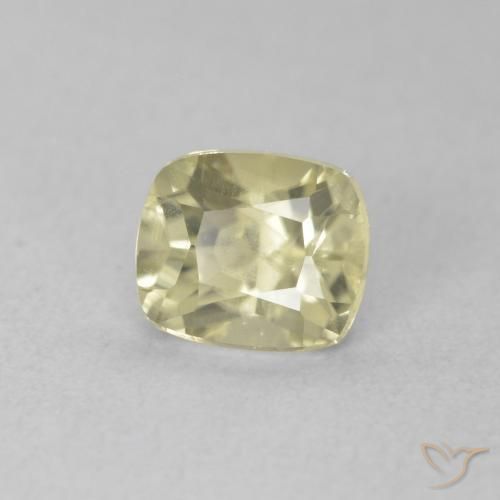 0.68 ct Yellow Color-Change Diaspore Stone, Natural Color-Change Diaspore in Cushion-Cut Shape for Sale