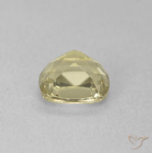 Color-Change Diaspore Gemstone in 5.3 x 4.6 mm Size for Sale, Color-Change Diaspore Stone in Light Yellow Color