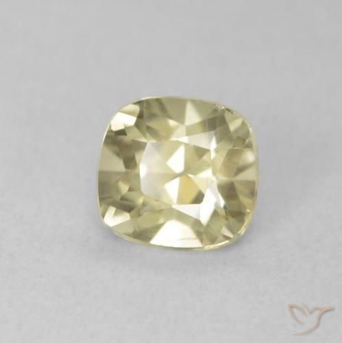 0.76 ct Yellow Color-Change Diaspore Stone, Natural Color-Change Diaspore in Cushion-Cut Shape for Sale