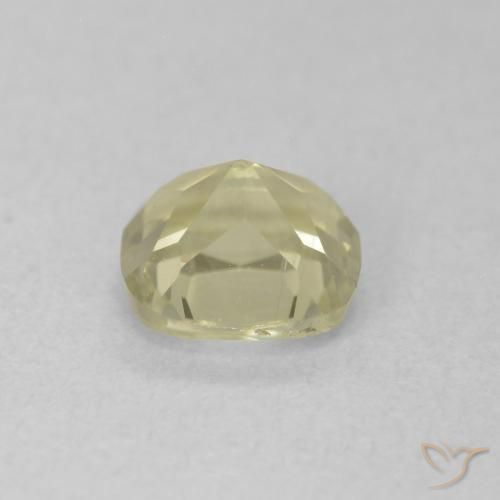 Color-Change Diaspore Gemstone in 5.4 x 5 mm Size for Sale, Color-Change Diaspore Stone in Light Yellow Color