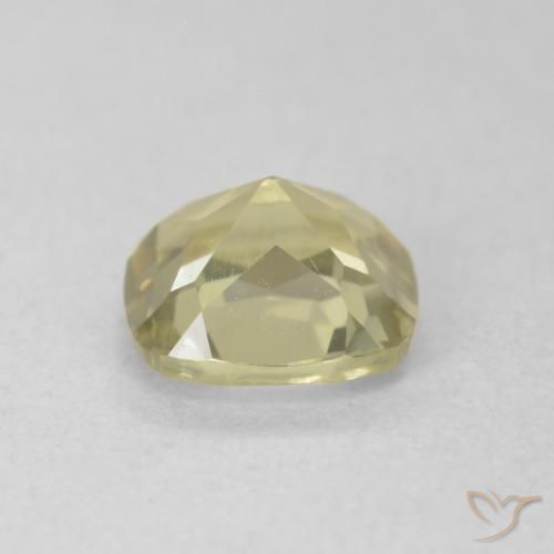 Color-Change Diaspore Gemstone in 6 x 5.7 mm Size for Sale, Color-Change Diaspore Stone in Mellow Yellow Color