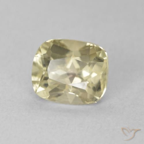 1.00 ct Yellow Color-Change Diaspore Stone, Natural Color-Change Diaspore in Cushion-Cut Shape for Sale