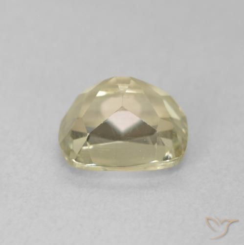 Color-Change Diaspore Gemstone in 6.1 x 5.1 mm Size for Sale, Color-Change Diaspore Stone in Warm Yellow Color