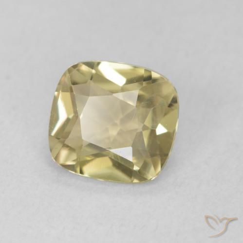 0.83 ct Yellow Color-Change Diaspore Stone, Natural Color-Change Diaspore in Cushion-Cut Shape for Sale