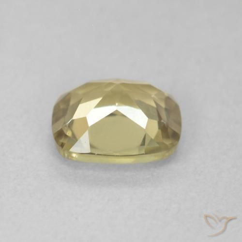 Color-Change Diaspore Gemstone in 6 x 5.6 mm Size for Sale, Color-Change Diaspore Stone in Warm Yellow Color