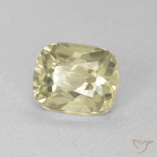 0.96 ct Yellow Color-Change Diaspore Stone, Natural Color-Change Diaspore in Cushion-Cut Shape for Sale