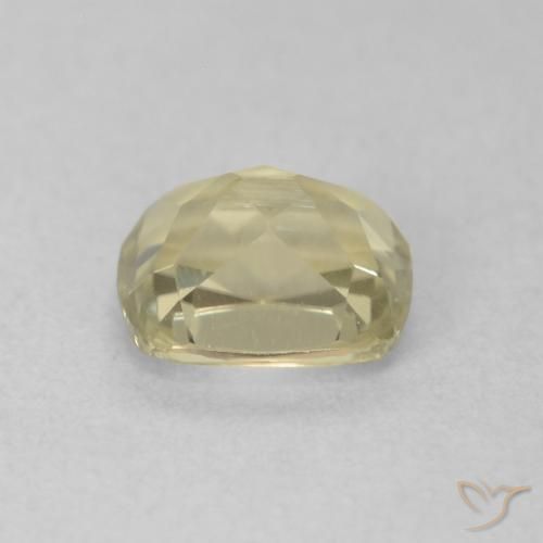 Color-Change Diaspore Gemstone in 6.1 x 5.1 mm Size for Sale, Color-Change Diaspore Stone in Light Yellow Color