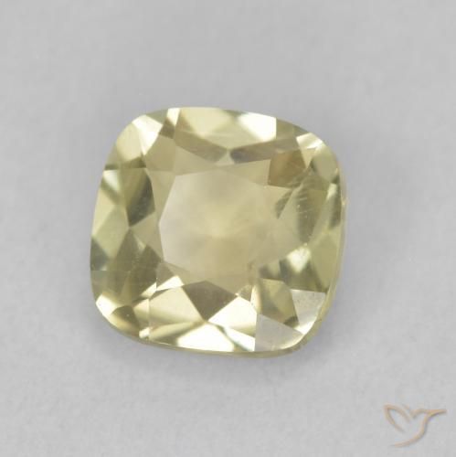 1.06 ct Yellow Color-Change Diaspore Stone, Natural Color-Change Diaspore in Cushion-Cut Shape for Sale