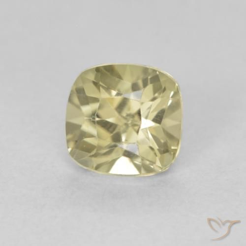 0.93 ct Yellow Color-Change Diaspore Stone, Natural Color-Change Diaspore in Cushion-Cut Shape for Sale