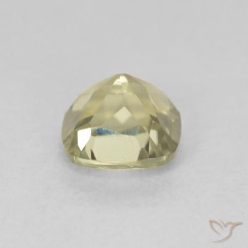 Color-Change Diaspore Gemstone in 5.6 x 5.4 mm Size for Sale, Color-Change Diaspore Stone in Light Yellow Color