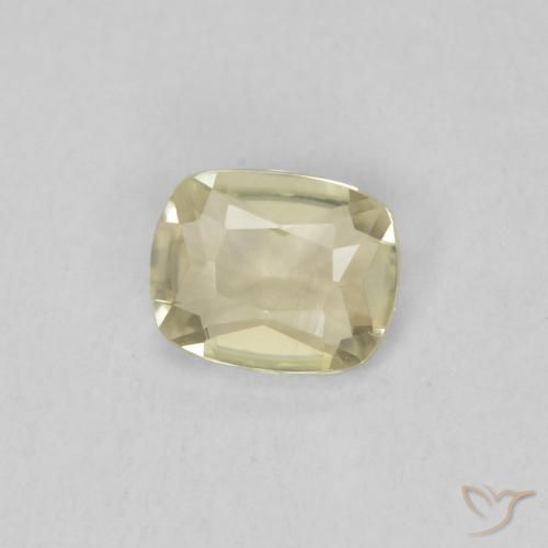 0.41 ct Yellow Color-Change Diaspore Stone, Natural Color-Change Diaspore in Cushion-Cut Shape for Sale