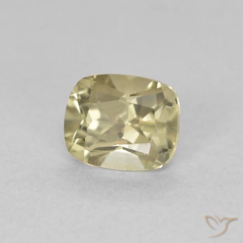 0.71 ct Yellow Color-Change Diaspore Stone, Natural Color-Change Diaspore in Cushion-Cut Shape for Sale