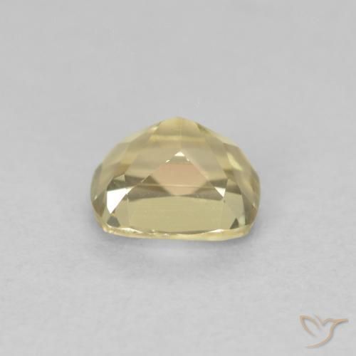 Color-Change Diaspore Gemstone in 5.5 x 4.6 mm Size for Sale, Color-Change Diaspore Stone in Very Light Yellow Color