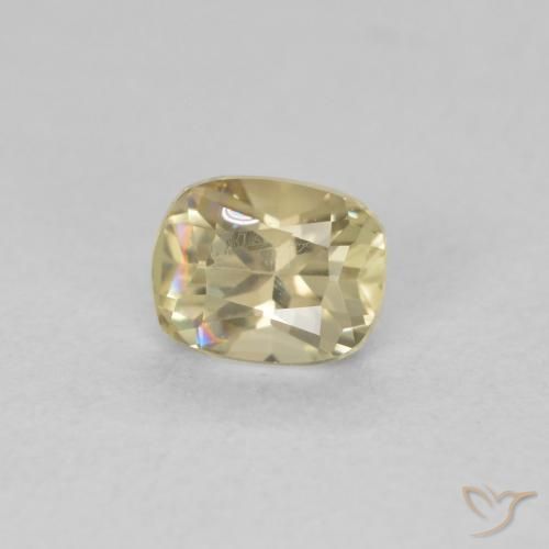 0.53 ct Yellow Color-Change Diaspore Stone, Natural Color-Change Diaspore in Cushion-Cut Shape for Sale