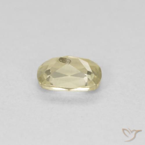Color-Change Diaspore Gemstone in 5.2 x 4 mm Size for Sale, Color-Change Diaspore Stone in Light Yellow Color
