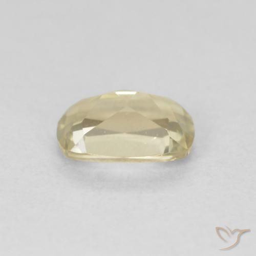 Color-Change Diaspore Gemstone in 6.4 x 4.4 mm Size for Sale, Color-Change Diaspore Stone in Light Yellow Color