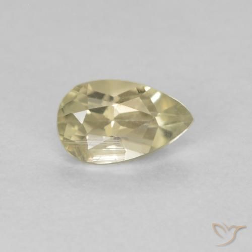 0.41 ct Yellow Color-Change Diaspore Stone, Natural Color-Change Diaspore in Pear Facet Shape for Sale