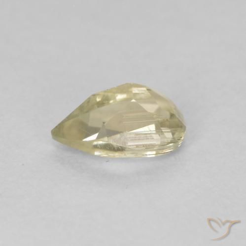 Color-Change Diaspore Gemstone in 5.7 x 3.6 mm Size for Sale, Color-Change Diaspore Stone in Medium Yellow Color