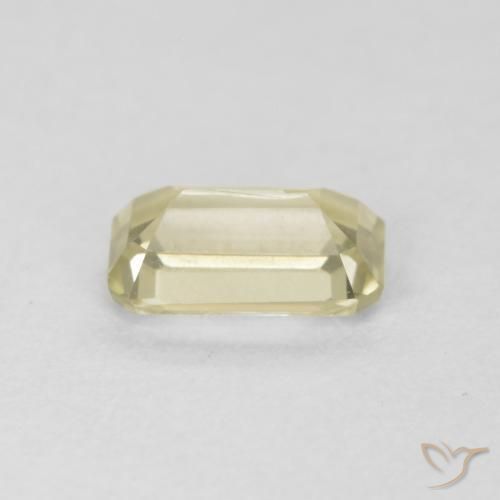 Color-Change Diaspore Gemstone in 6.4 x 3.8 mm Size for Sale, Color-Change Diaspore Stone in Mellow Yellow Color