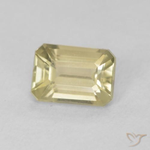 0.86 ct Yellow Color-Change Diaspore Stone, Natural Color-Change Diaspore in Octagon Step Cut Shape for Sale