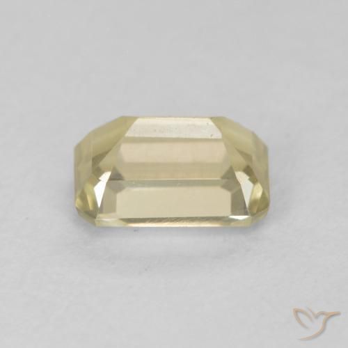 Color-Change Diaspore Gemstone in 6.3 x 4.4 mm Size for Sale, Color-Change Diaspore Stone in Mellow Yellow Color