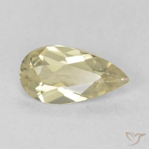 0.48 ct Yellow Color-Change Diaspore Stone, Natural Color-Change Diaspore in Pear Facet Shape for Sale