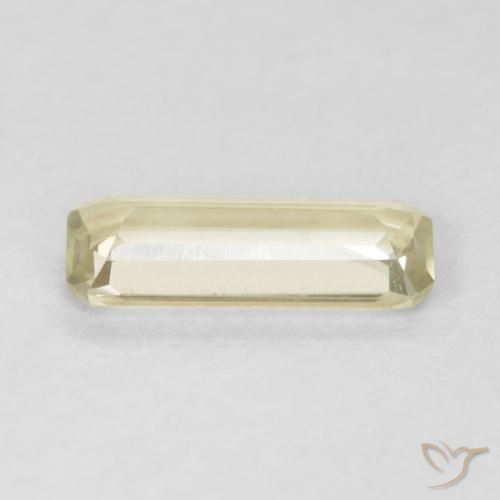 Color-Change Diaspore Gemstone in 9.3 x 3.7 mm Size for Sale, Color-Change Diaspore Stone in Light Yellow Color