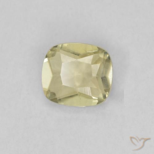 0.49 ct Yellow Color-Change Diaspore Stone, Natural Color-Change Diaspore in Cushion-Cut Shape for Sale